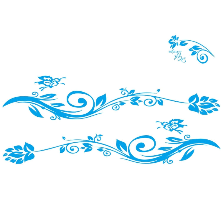 2 PCS/Set D-251 Butterfly Love Flowers Pattern Car Modified Decorative Sticker(Blue) - Decorative Sticker by PMC Jewellery | Online Shopping South Africa | PMC Jewellery | Buy Now Pay Later Mobicred