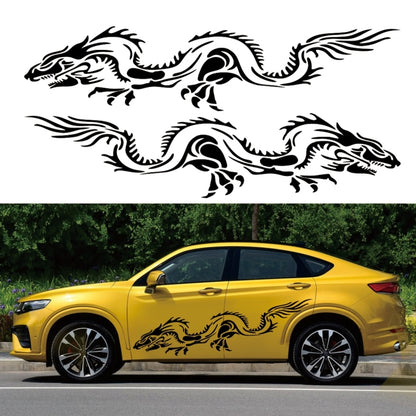 2 PCS/Set D-418 Dragon Totem Tribe Pattern Car Modified Decorative Sticker(Black) - Decorative Sticker by PMC Jewellery | Online Shopping South Africa | PMC Jewellery | Buy Now Pay Later Mobicred