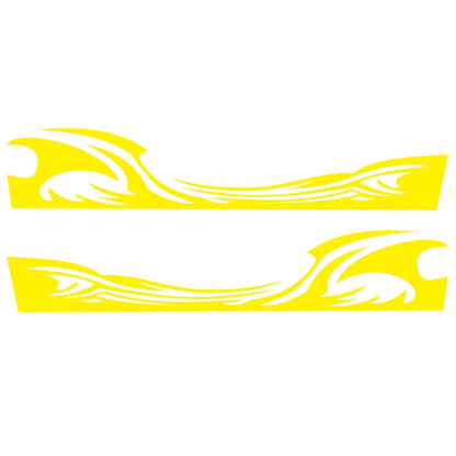 2 PCS/Set D-467 Waves Pattern Car Modified Decorative Sticker(Yellow) - Decorative Sticker by PMC Jewellery | Online Shopping South Africa | PMC Jewellery | Buy Now Pay Later Mobicred