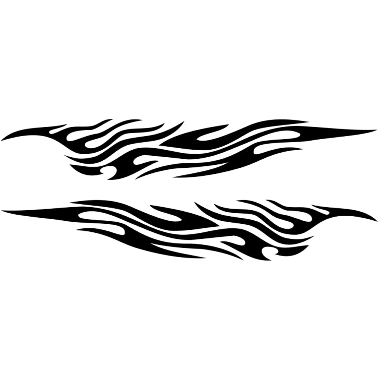 2 PCS/Set D-476 Fire Element Pattern Car Modified Decorative Sticker(Black) - Decorative Sticker by PMC Jewellery | Online Shopping South Africa | PMC Jewellery | Buy Now Pay Later Mobicred