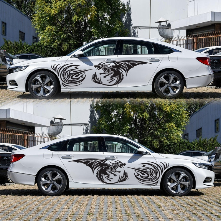 2 PCS/Set D-498 Pterosaur Spitfire Pattern Car Modified Decorative Sticker(Black) - Decorative Sticker by PMC Jewellery | Online Shopping South Africa | PMC Jewellery | Buy Now Pay Later Mobicred