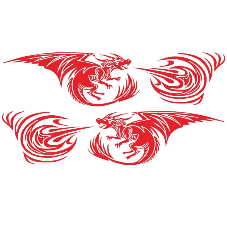 2 PCS/Set D-498 Pterosaur Spitfire Pattern Car Modified Decorative Sticker(Red) - Decorative Sticker by PMC Jewellery | Online Shopping South Africa | PMC Jewellery | Buy Now Pay Later Mobicred