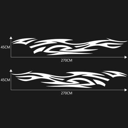 2 PCS/Set D-521 Fire Totem Pattern Car Modified Decorative Sticker(White) - Decorative Sticker by PMC Jewellery | Online Shopping South Africa | PMC Jewellery | Buy Now Pay Later Mobicred