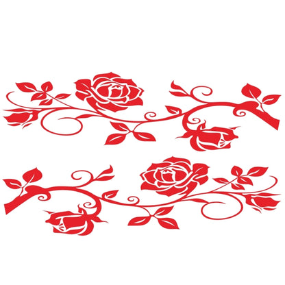 2 PCS/Set D-545 Rose Pattern Car Modified Decorative Sticker(Red) - Decorative Sticker by PMC Jewellery | Online Shopping South Africa | PMC Jewellery | Buy Now Pay Later Mobicred