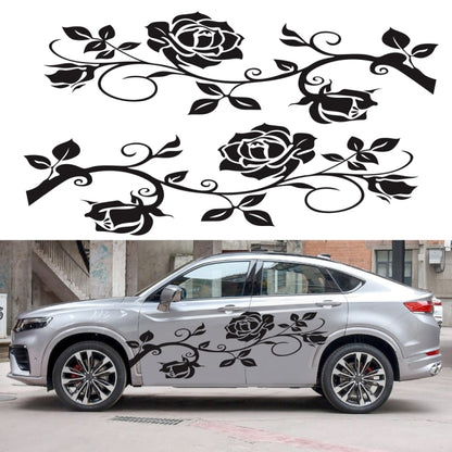 2 PCS/Set D-545 Rose Pattern Car Modified Decorative Sticker(Blue) - Decorative Sticker by PMC Jewellery | Online Shopping South Africa | PMC Jewellery | Buy Now Pay Later Mobicred