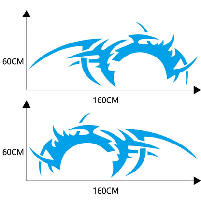 2 PCS/Set D-719 Flame Hot Wheel Pattern Car Modified Decorative Sticker(Blue) - Decorative Sticker by PMC Jewellery | Online Shopping South Africa | PMC Jewellery | Buy Now Pay Later Mobicred