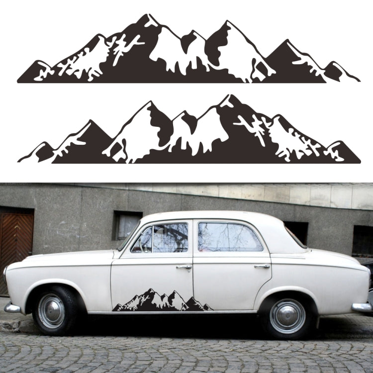 2 PCS/Set D-750 Mountain Pattern Car Modified Decorative Sticker(Black) - Decorative Sticker by PMC Jewellery | Online Shopping South Africa | PMC Jewellery | Buy Now Pay Later Mobicred