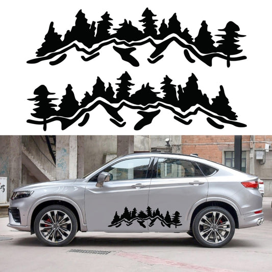 2 PCS/Set D-924 Mountain Woods Pattern Car Modified Decorative Sticker(Black) - Decorative Sticker by PMC Jewellery | Online Shopping South Africa | PMC Jewellery | Buy Now Pay Later Mobicred