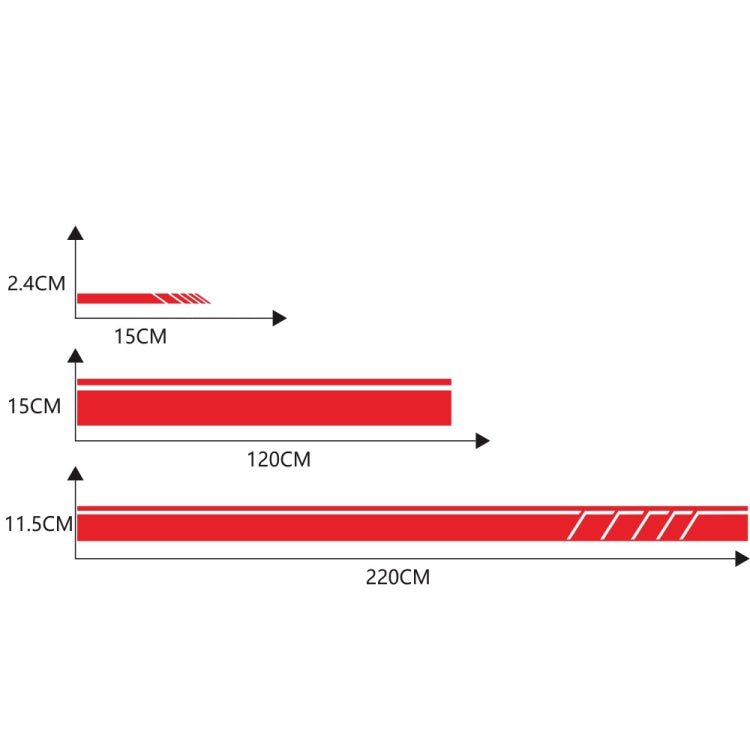 D-930 Lines Pattern Car Modified Decorative Sticker(Red) - Decorative Sticker by PMC Jewellery | Online Shopping South Africa | PMC Jewellery