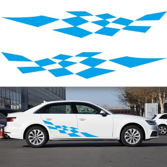 2 PCS/Set D-943 Checkered Flag Pattern Car Modified Decorative Sticker(Blue) - Decorative Sticker by PMC Jewellery | Online Shopping South Africa | PMC Jewellery | Buy Now Pay Later Mobicred
