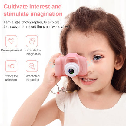 X2S 2.0 Inch LCD Screen Mini Children Camera Digital Camera, For:800W+32G Memory Card+Card Reader+Cartoon Sticker(Pink) - Children Cameras by PMC Jewellery | Online Shopping South Africa | PMC Jewellery | Buy Now Pay Later Mobicred