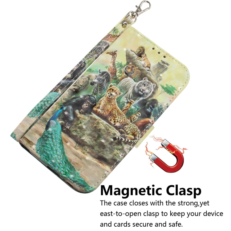 For Galaxy Note 10 Lite / A81 3D Painting Horizontal Flip Leather Case with Holder & Card Slot & Wallet & Lanyard(Zoo) - Galaxy Phone Cases by PMC Jewellery | Online Shopping South Africa | PMC Jewellery