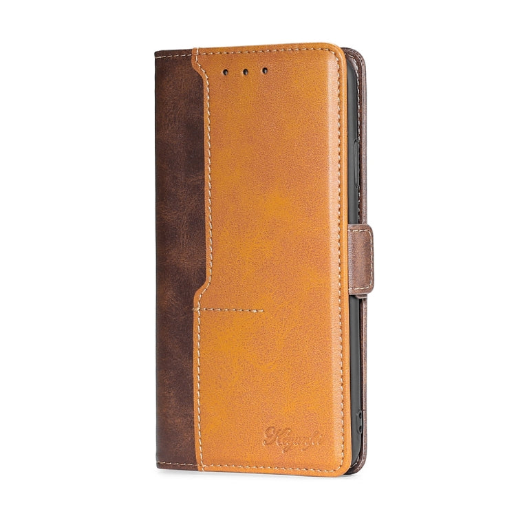 For Doogee X96 Pro Contrast Color Side Buckle Leather Phone Case(Dark Brown + Gold) - Doogee Cases by PMC Jewellery | Online Shopping South Africa | PMC Jewellery | Buy Now Pay Later Mobicred