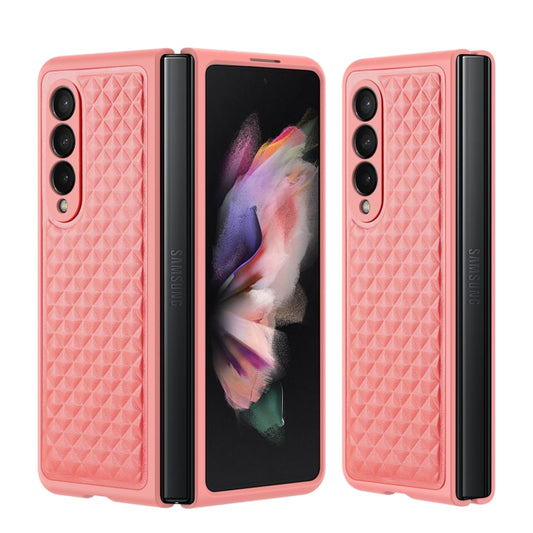 For Samsung Galaxy Z Fold3 5G DUX DUCIS Venice Series Shockproof Genuine Leather Phone Case(Pink) - Galaxy Phone Cases by DUX DUCIS | Online Shopping South Africa | PMC Jewellery | Buy Now Pay Later Mobicred