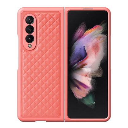 For Samsung Galaxy Z Fold3 5G DUX DUCIS Venice Series Shockproof Genuine Leather Phone Case(Pink) - Galaxy Phone Cases by DUX DUCIS | Online Shopping South Africa | PMC Jewellery | Buy Now Pay Later Mobicred