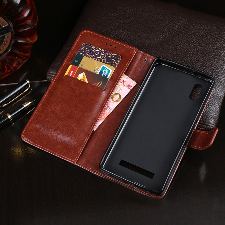 For Doogee X90 idewei Crazy Horse Texture Horizontal Flip Leather Case with Holder & Card Slots & Wallet(Black) - More Brand by idewei | Online Shopping South Africa | PMC Jewellery | Buy Now Pay Later Mobicred