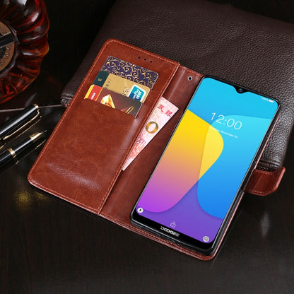 For Doogee X90 idewei Crazy Horse Texture Horizontal Flip Leather Case with Holder & Card Slots & Wallet(Yellow) - More Brand by idewei | Online Shopping South Africa | PMC Jewellery | Buy Now Pay Later Mobicred