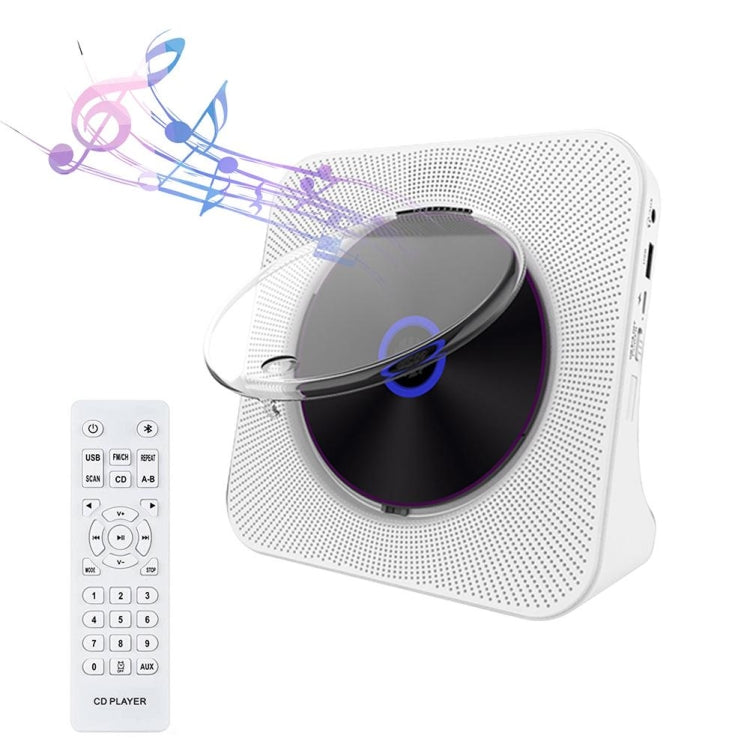 Kecag KC-806 2A Retro Bluetooth Music Disc Album CD Player, Specification:Rechargeable Version(White) - DVD & LCD Player by Kecag | Online Shopping South Africa | PMC Jewellery | Buy Now Pay Later Mobicred