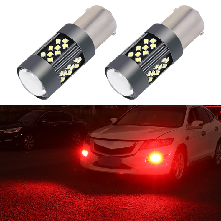 1 Pair 1156 12V 7W Continuous Car LED Fog Light(Red Light) - Fog / Driving Lights by PMC Jewellery | Online Shopping South Africa | PMC Jewellery | Buy Now Pay Later Mobicred