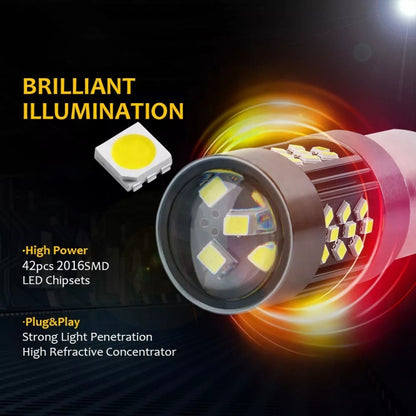 1 Pair 1157 12V 7W Continuous Car LED Fog Light(Lime Light) - Fog / Driving Lights by PMC Jewellery | Online Shopping South Africa | PMC Jewellery | Buy Now Pay Later Mobicred