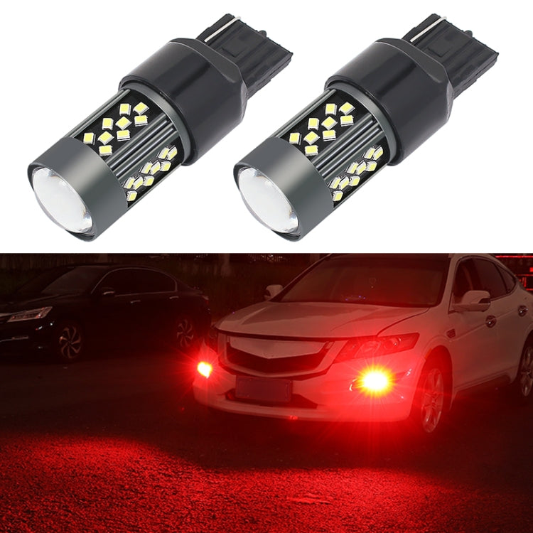 1 Pair 7443 12V 7W Strobe Car LED Fog Light(Red Light) - Fog / Driving Lights by PMC Jewellery | Online Shopping South Africa | PMC Jewellery | Buy Now Pay Later Mobicred