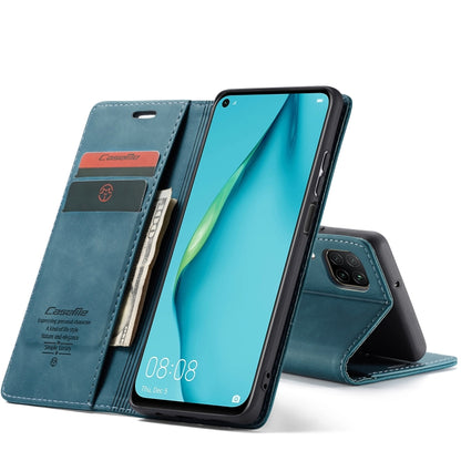 For Huawei P40 Lite CaseMe-013 Multifunctional Horizontal Flip Leather Case with Card Slot & Holder & Wallet(Blue) - Huawei Cases by CaseMe | Online Shopping South Africa | PMC Jewellery | Buy Now Pay Later Mobicred