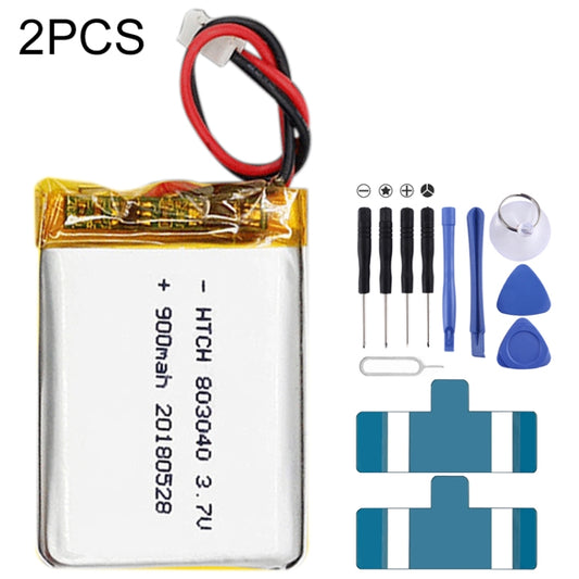2pcs 803040 900mAh Li-Polymer Battery Replacement - Others by PMC Jewellery | Online Shopping South Africa | PMC Jewellery | Buy Now Pay Later Mobicred