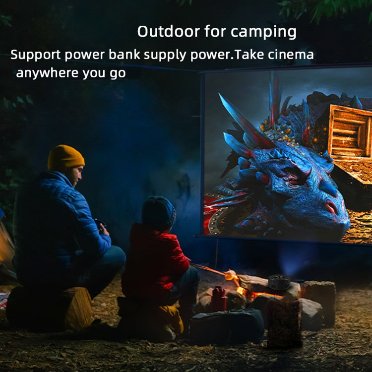 T200 1500LM 1920x1080P LED Mini Projector, US Plug(Black) - Mini Projector by PMC Jewellery | Online Shopping South Africa | PMC Jewellery | Buy Now Pay Later Mobicred