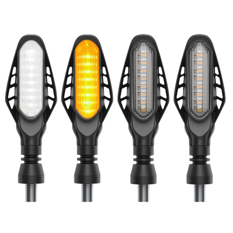 4 PCS Modified Motorcycle 16LEDs Brake Turn Tail Light, Transparent Shell(White Light + Yellow Light) - Turn Signal by PMC Jewellery | Online Shopping South Africa | PMC Jewellery | Buy Now Pay Later Mobicred