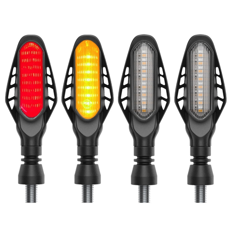 4 PCS Modified Motorcycle 16LEDs Brake Turn Tail Light, Transparent Shell(Red Light + Yellow Light) - Turn Signal by PMC Jewellery | Online Shopping South Africa | PMC Jewellery | Buy Now Pay Later Mobicred