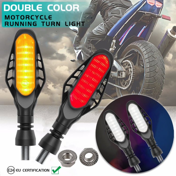 4 PCS Modified Motorcycle 16LEDs Brake Turn Tail Light, Transparent Shell(White Light + Yellow Light) - Turn Signal by PMC Jewellery | Online Shopping South Africa | PMC Jewellery | Buy Now Pay Later Mobicred