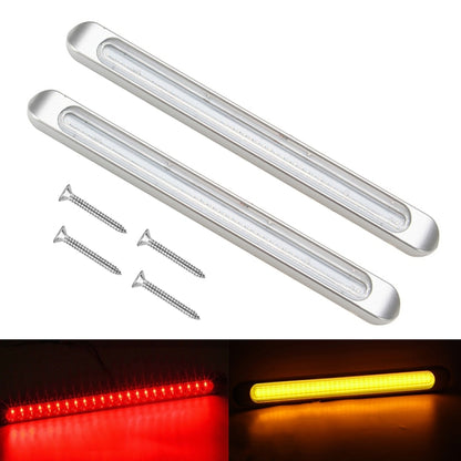 2 PCS 72LEDs Two-color Brake Turn Tail Light(Transparent Shell Red Light + Flowing Yellow Light) - Turn Signal by PMC Jewellery | Online Shopping South Africa | PMC Jewellery | Buy Now Pay Later Mobicred