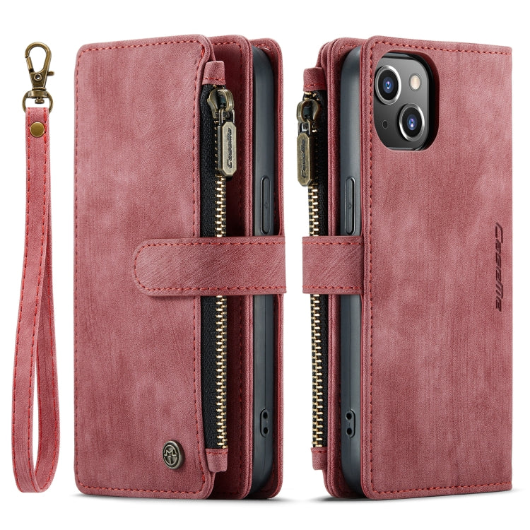 For iPhone 14 Plus CaseMe C30 Multifunctional Phone Leather Case (Red) - iPhone 14 Plus Cases by CaseMe | Online Shopping South Africa | PMC Jewellery | Buy Now Pay Later Mobicred