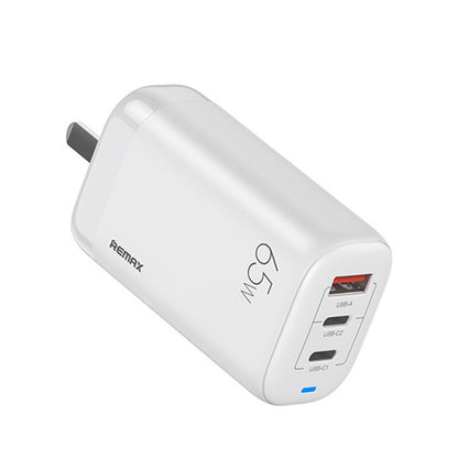 REMAX RP-U55 Territory Series 65W USB+Dual USB-C / Type-C Interface Fast Charger, Specification:CN Plug(White) - USB Charger by REMAX | Online Shopping South Africa | PMC Jewellery | Buy Now Pay Later Mobicred