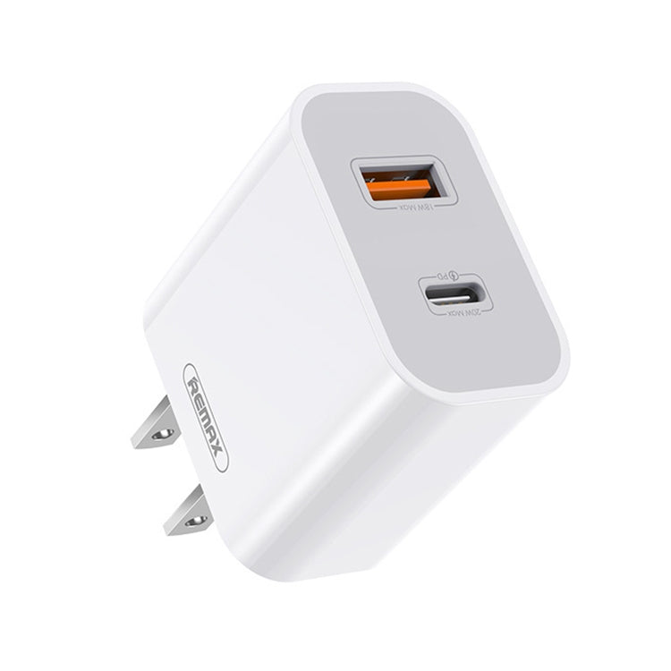 REMAX RP-U68 Speedy Series 20W USB+USB-C/Type-C Interface Fast Charger, Specification:US Plug(White) - USB Charger by REMAX | Online Shopping South Africa | PMC Jewellery | Buy Now Pay Later Mobicred