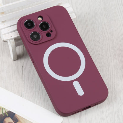 For iPhone 14 Pro Max Liquid Silicone Magsafe Phone Case (Wine Red) - iPhone 14 Pro Max Cases by PMC Jewellery | Online Shopping South Africa | PMC Jewellery