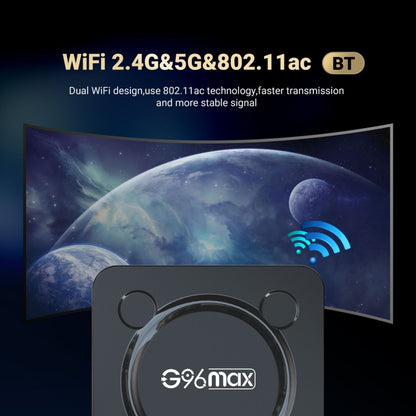 G96max Smart 4K HD Android 11.0 TV Box, Amlogic S905W2 Quad Core ARM Cortex A35, Support Dual Band WiFi, HDMI, RJ45, Capacity:2GB+16GB(EU Plug) - Amlogic S905 by PMC Jewellery | Online Shopping South Africa | PMC Jewellery | Buy Now Pay Later Mobicred