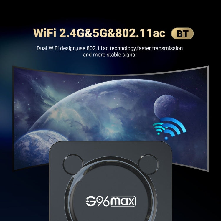 G96max Smart 4K HD Android 11.0 TV Box, Amlogic S905W2 Quad Core ARM Cortex A35, Support Dual Band WiFi, HDMI, RJ45, Capacity:4GB+64GB(AU Plug) - Amlogic S905 by PMC Jewellery | Online Shopping South Africa | PMC Jewellery | Buy Now Pay Later Mobicred