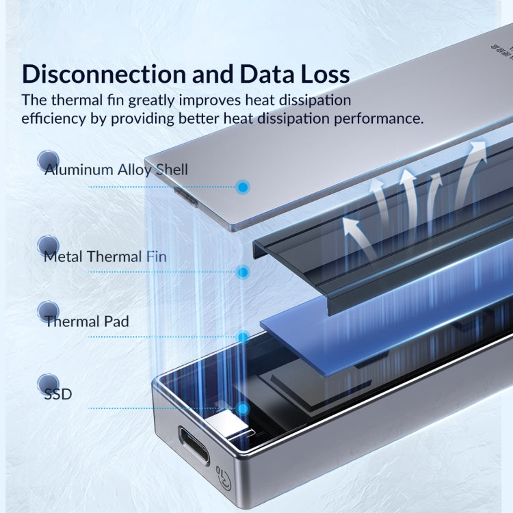 ORICO FV15C3-G2-SV 10Gbps USB3.2 Gen2 Type-C M.2 NVMe/NGFF(SATA) Dual Protocol SSD Enclosure(Silver) - HDD Enclosure by ORICO | Online Shopping South Africa | PMC Jewellery | Buy Now Pay Later Mobicred