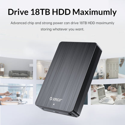 ORICO HM35C3 3.5 inch USB3.1 Gen1 Type-C Hard Drive Enclosure, Plug:UK Plug(Black) - HDD Enclosure by ORICO | Online Shopping South Africa | PMC Jewellery | Buy Now Pay Later Mobicred