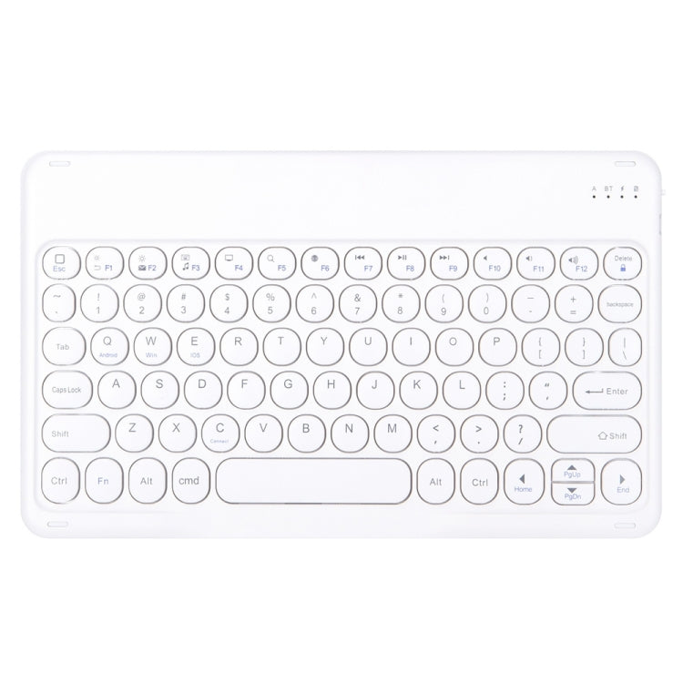 Round Cap Bluetooth Keyboard Leather Case with Pen Slot, without Touchpad For Samsung Galaxy Tab S7(Dark Blue+White Keyboard) - Samsung Keyboard by PMC Jewellery | Online Shopping South Africa | PMC Jewellery