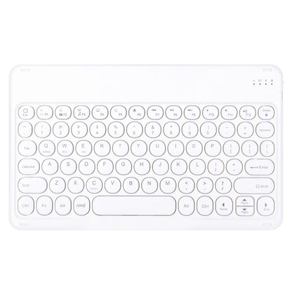 Round Cap Bluetooth Keyboard Leather Case with Pen Slot, without Touchpad For Samsung Galaxy Tab A7 10.4 2020(Black+White Keyboard) - Samsung Keyboard by PMC Jewellery | Online Shopping South Africa | PMC Jewellery