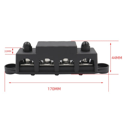 Black M10 Stud RV Ship High Current Power Distribution Terminal Block with Accessories - Fuse by PMC Jewellery | Online Shopping South Africa | PMC Jewellery | Buy Now Pay Later Mobicred