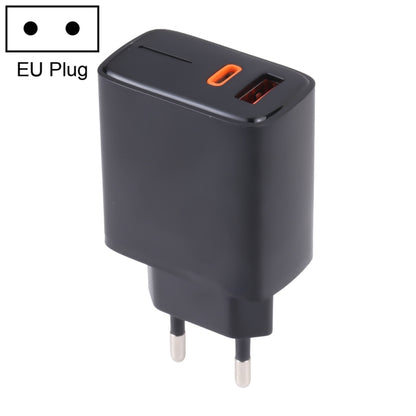 LZ-1130 PD 20W Type-C+QC 3.0 USB Fast Charger, Plug Type:EU Plug(Black) - USB Charger by PMC Jewellery | Online Shopping South Africa | PMC Jewellery | Buy Now Pay Later Mobicred