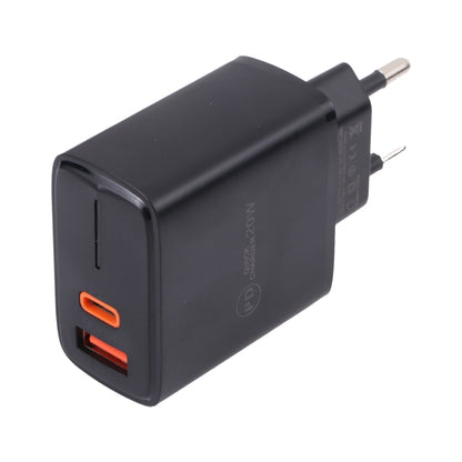 LZ-1130 PD 20W Type-C+QC 3.0 USB Fast Charger, Plug Type:EU Plug(Black) - USB Charger by PMC Jewellery | Online Shopping South Africa | PMC Jewellery | Buy Now Pay Later Mobicred