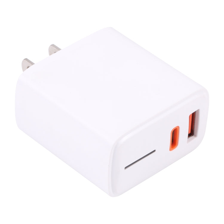 LZ-1130 PD 20W Type-C+QC 3.0 USB Fast Charger, Plug Type:US Plug(White) - USB Charger by PMC Jewellery | Online Shopping South Africa | PMC Jewellery | Buy Now Pay Later Mobicred