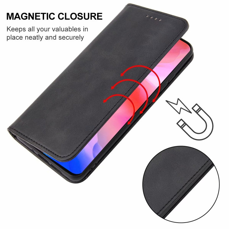 For vivo Y30 Magnetic Closure Leather Phone Case(Black) - vivo Cases by PMC Jewellery | Online Shopping South Africa | PMC Jewellery