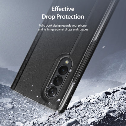 For Samsung Galaxy Z Fold4 DUX DUCIS Bril Series PU + TPU Phone Case(Black) - Galaxy Z Fold4 5G Cases by DUX DUCIS | Online Shopping South Africa | PMC Jewellery | Buy Now Pay Later Mobicred