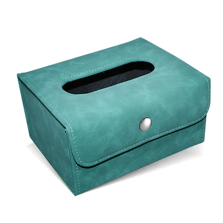 Car Hanging Type Tissue Box Sheepskin Leather Facial Tissue Case(Blue) - Tissue Boxes by PMC Jewellery | Online Shopping South Africa | PMC Jewellery | Buy Now Pay Later Mobicred