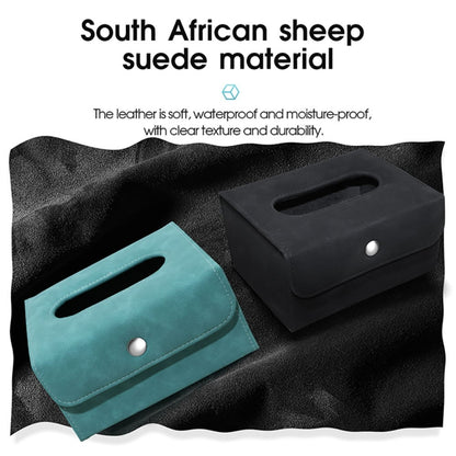 Car Hanging Type Tissue Box Sheepskin Leather Facial Tissue Case(Blue) - Tissue Boxes by PMC Jewellery | Online Shopping South Africa | PMC Jewellery | Buy Now Pay Later Mobicred